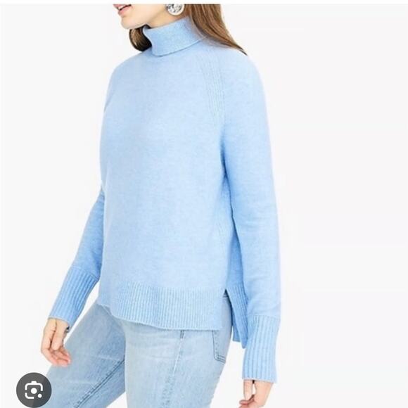 J. Crew extra Soft Sky Blue Turtleneck Sweater size Small - Picture 10 of 10